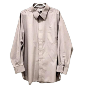 Modena Dress Shirt Big and Tall Long Sleeve Button Down Gray 19 34/35